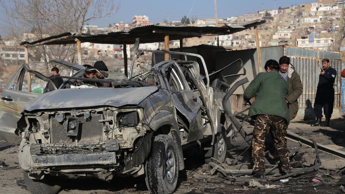 Atentado con coche bomba en Kabul, Afganistán.
