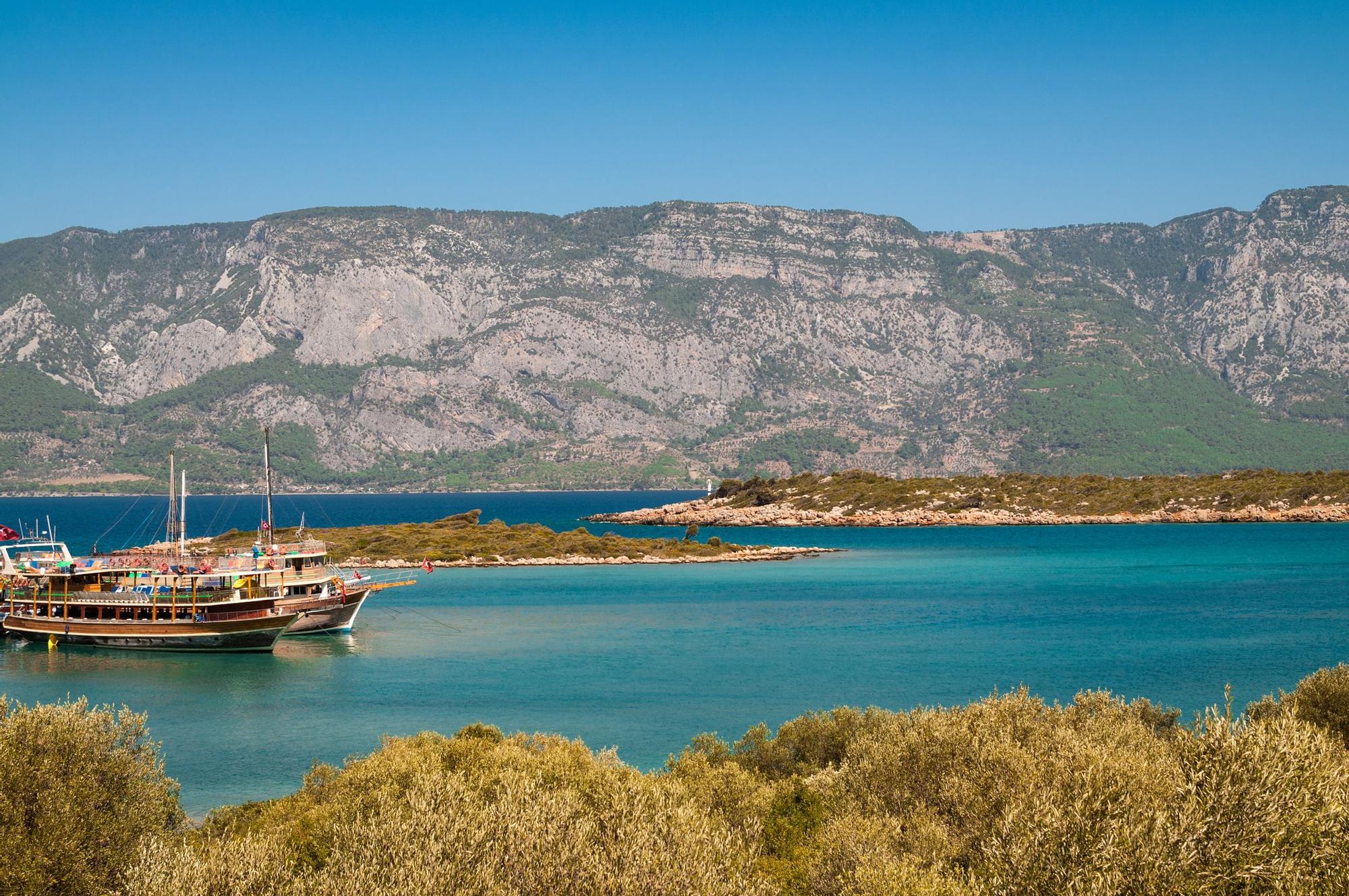 Vista del Golfo de Gokova en Turquía