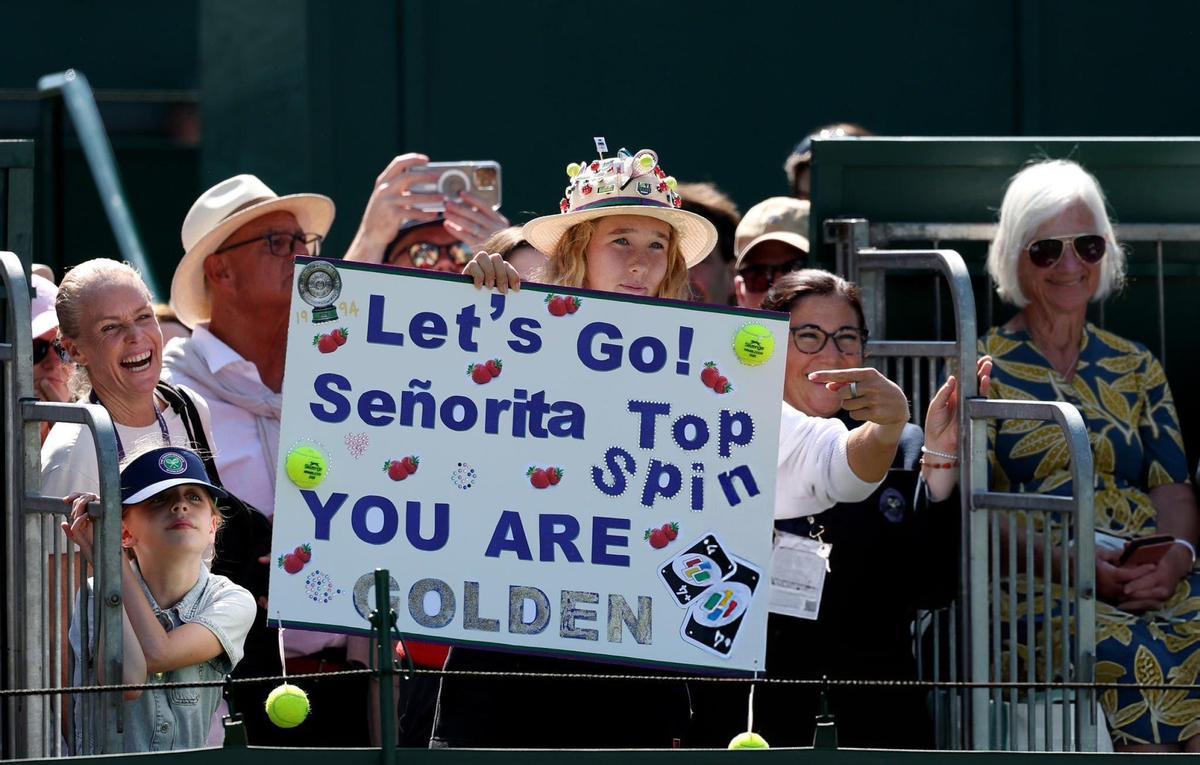 Andreeva presenció el partido de su entrenadora