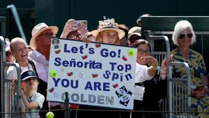 Andreeva presenció el partido de su entrenadora