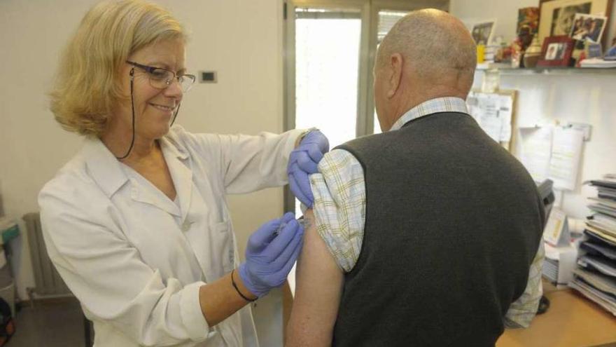 Vacunación contra la gripe en A Coruña.