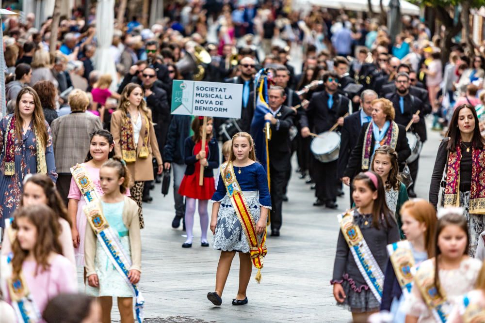 Las bandas marcan el ritmo del arranque de las fiestas de Benidorm.