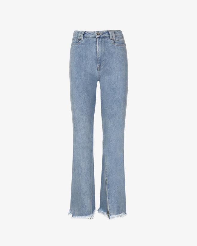 Jeans 'flare' con abertura, de Scalpers (69,90 euros)