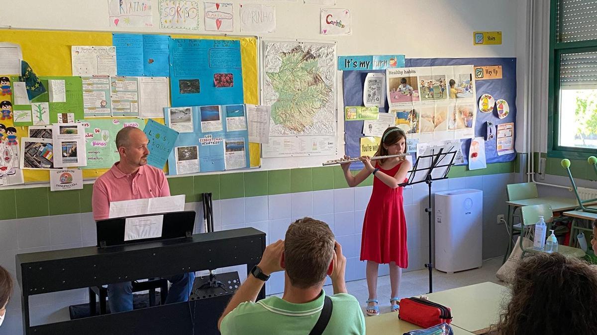 Audición de flauta en las Escuelas Municipales de Música de Badajoz.