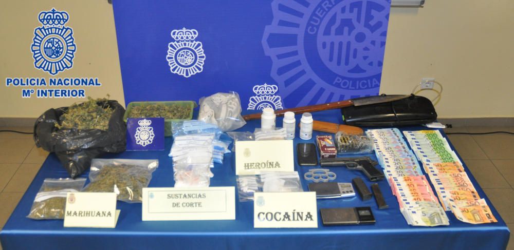 Intervención policial contra el tráfico de drogas