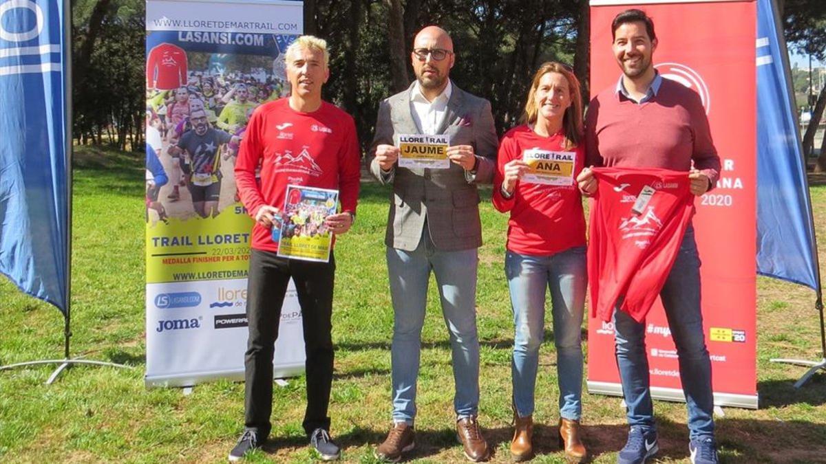 Anulada tras la presentación ayer de la I Trail de Lloret con el Alcalde Jaume Dulsat, la regidora de deportes Ana García-Castany, y Jose Luis Blanco organizador