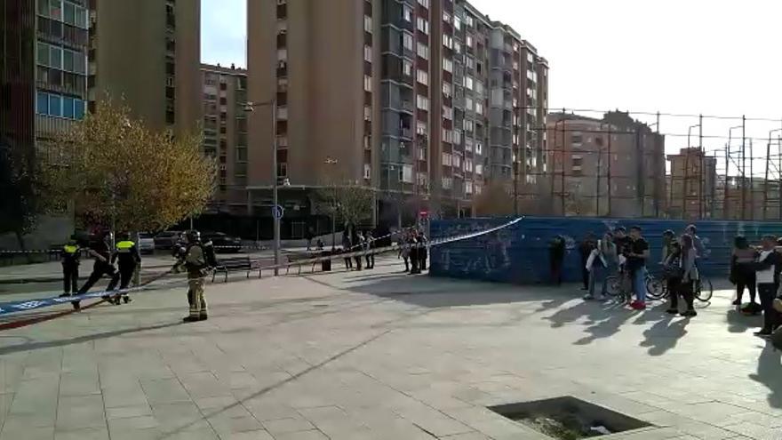 Aparatoso incendio en las Delicias