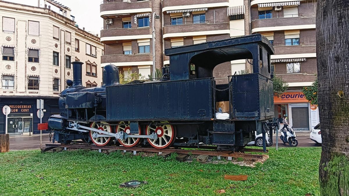 La locomotora necesita de una restauración.