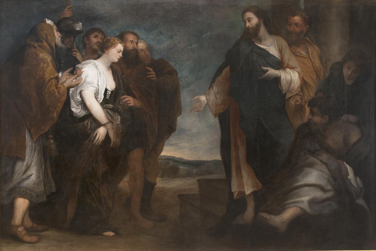 ¡Cristo y la mujer adúltera' de Van Dyck, cedida al Bellas Artes por la Colección del BBVA