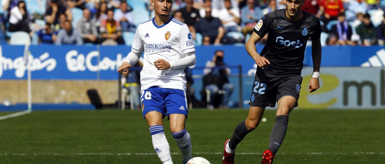 Borja Sainz, durante el partido ante el Girona.