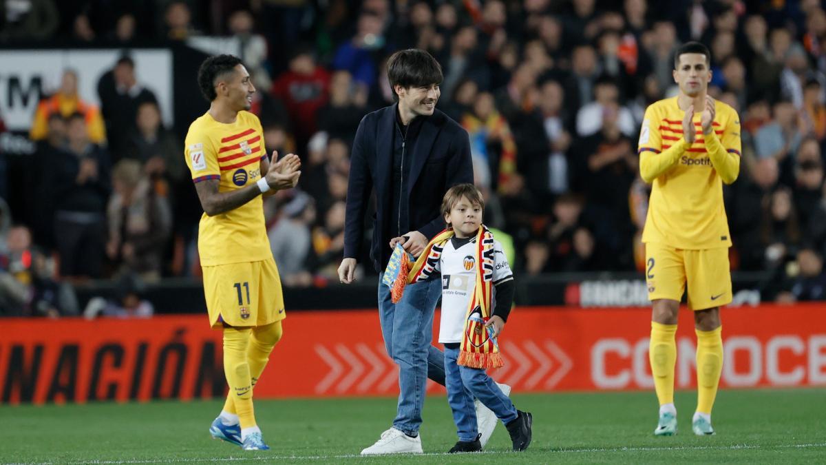 Homenaje a David Silva en Mestalla