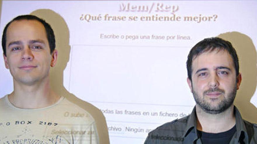 Los investigadores Luis Leiva y Germán Sanchis.