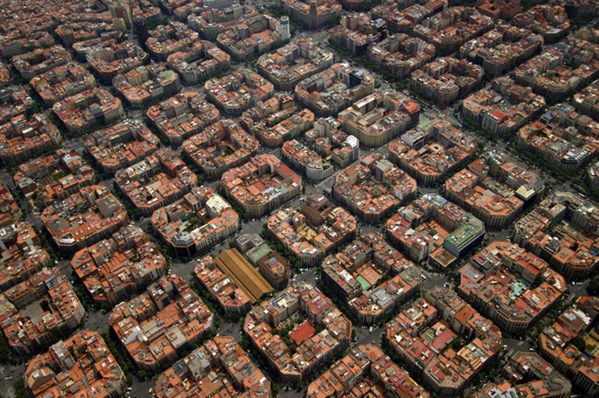 Vista aérea del Eixample.