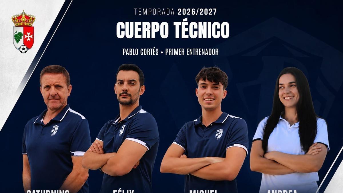 Cuerpo técnico del CD Villaralbo.