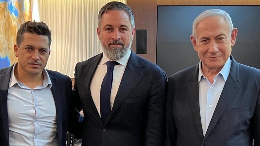 Santiago Abascal con Benjamin Netanyahu en Israel