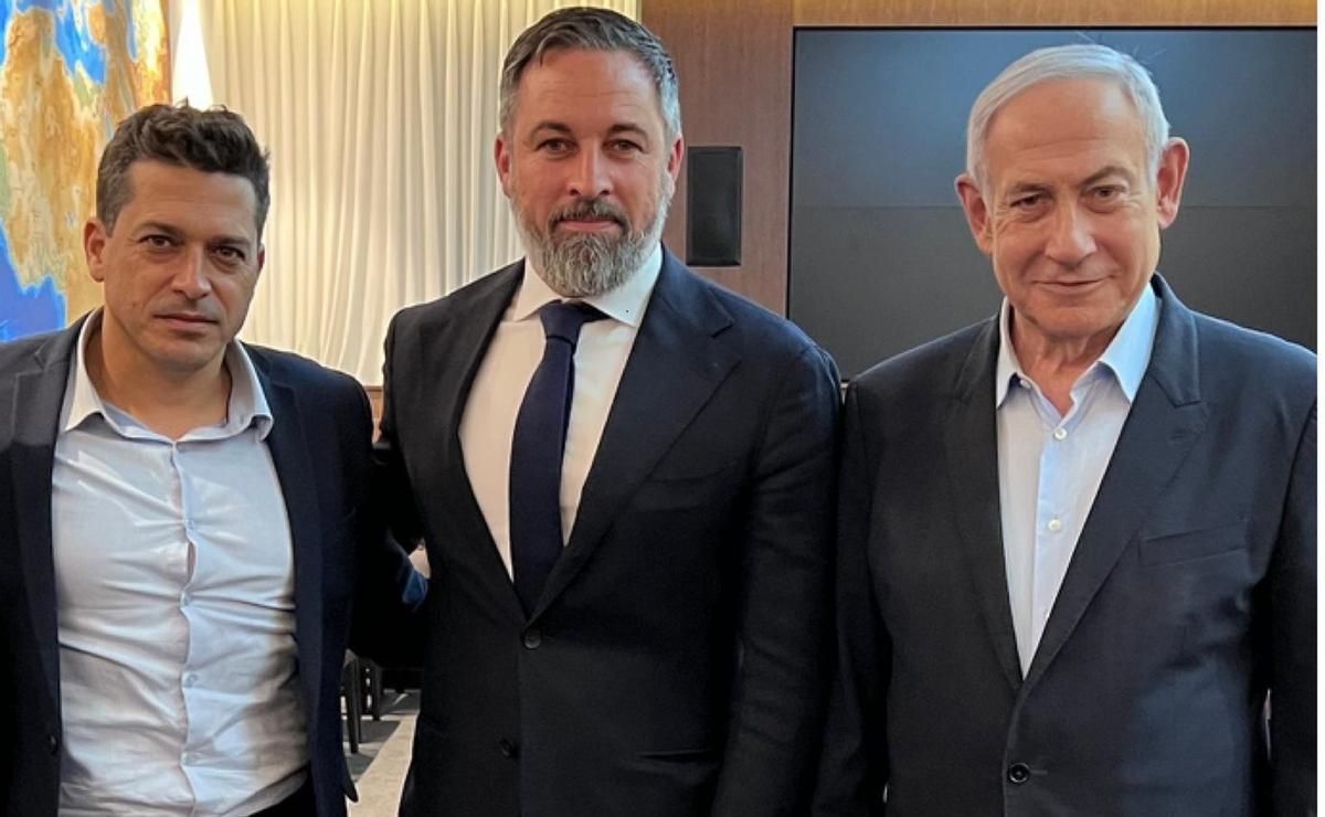 Santiago Abascal con Benjamin Netanyahu en Israel