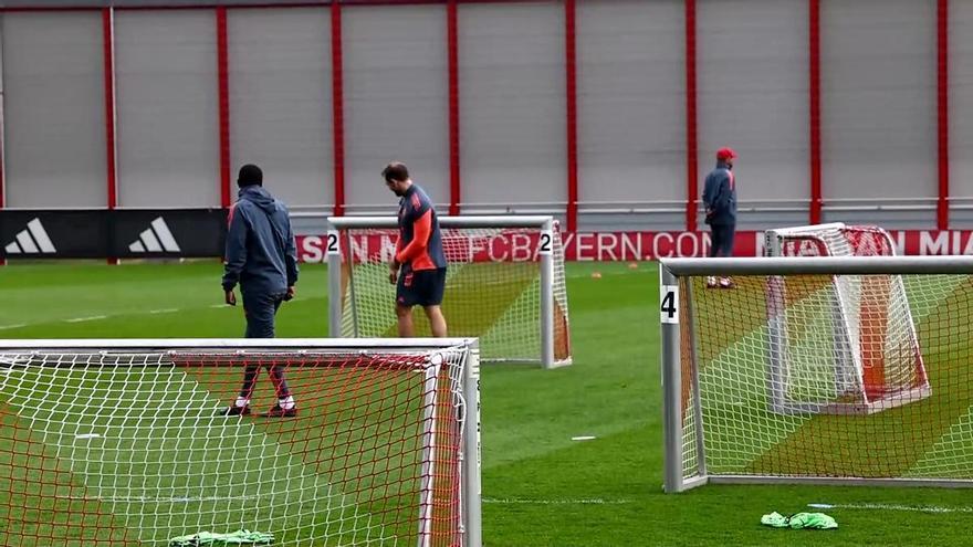 El Bayern Munich se prepara en casa antes del partido frente al Atalanta en Bérgamo