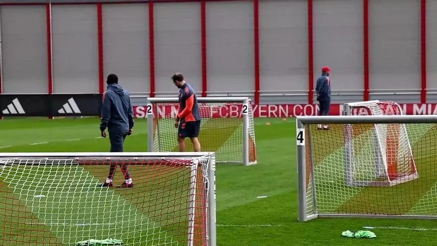 El Bayern Munich se prepara en casa antes del partido frente al Atalanta en Bérgamo