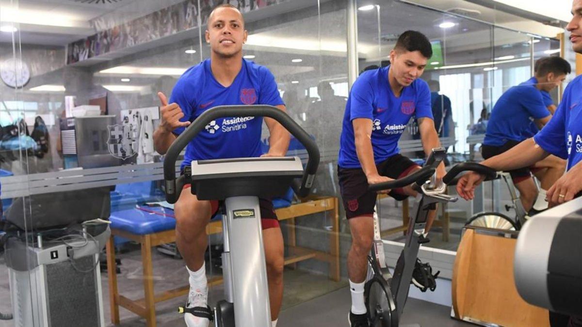 Ferrao, pasando la revisión médica con el Barça el primer día de pretemporada