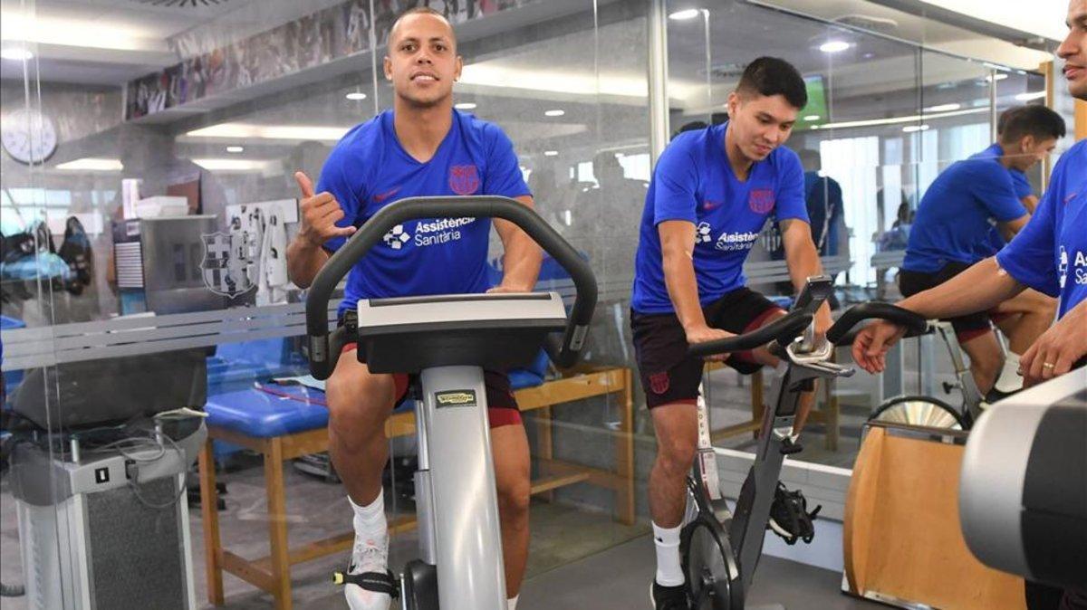Ferrao, pasando la revisión médica con el Barça el primer día de pretemporada
