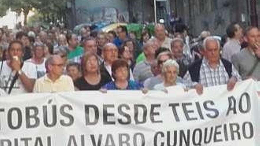 Protesta en Teis. // J. Lores