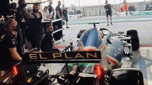 El coche de Alonso en Abu Dhabi