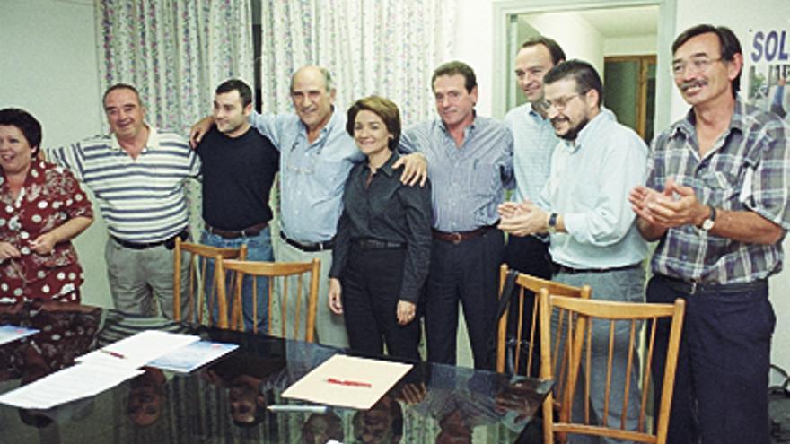 Falomir, junto a sus compañeros del PP.