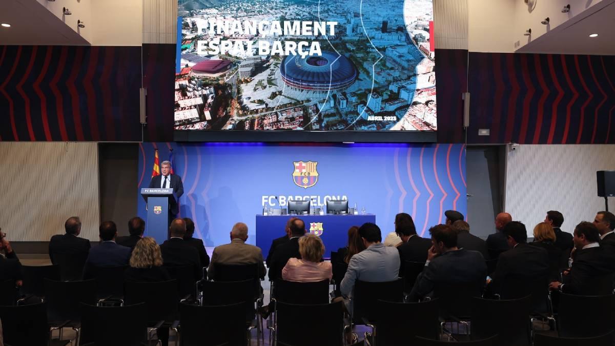 Laporta, en rueda de prensa: “L’Espai Barça es el proyecto institucional más importante de la historia del club”