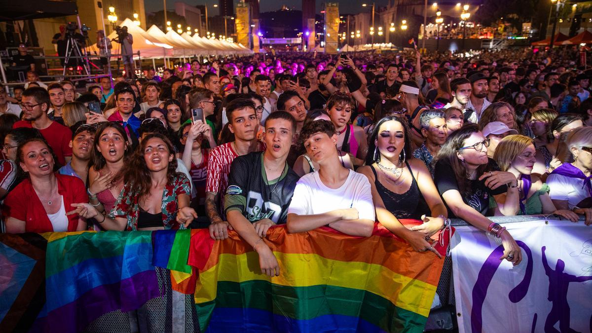 Ambiente en el anterior Pride Barcelona.