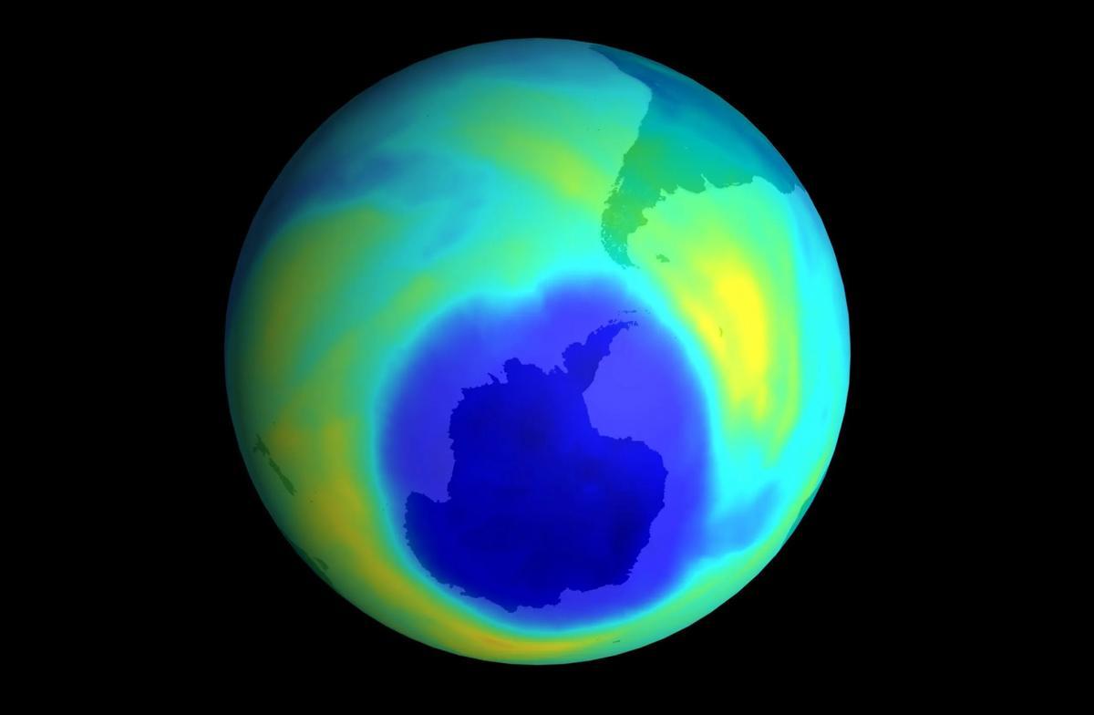 Agujero de la capa de ozono en la Antártida