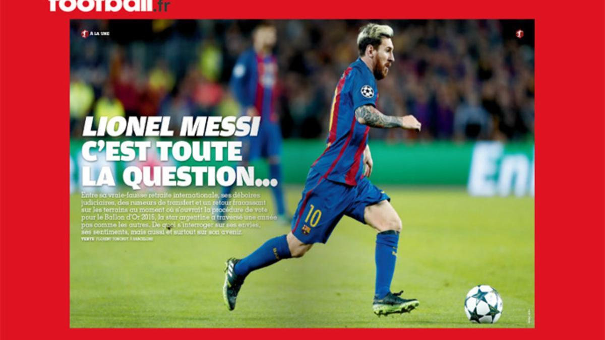 Leo Messi, en las páginas de 'France Football'