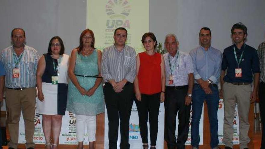 La nueva directiva de la UPA-Málaga elegida ayer en el congreso.