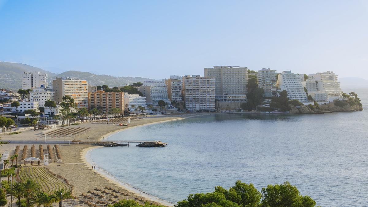 Vistas de la playa de Magaluf.