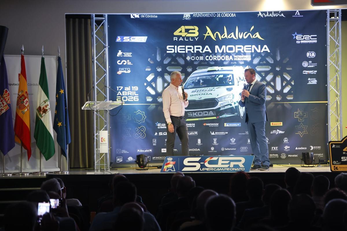 La presentación de la edición número 43 del Rally Sierra Morena, este martes.