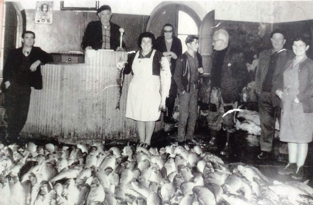 Subasta de pescado en los años 70