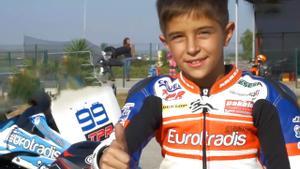 José Antonio Rueda, con apenas cuatro años, en una competición en Andalucía.