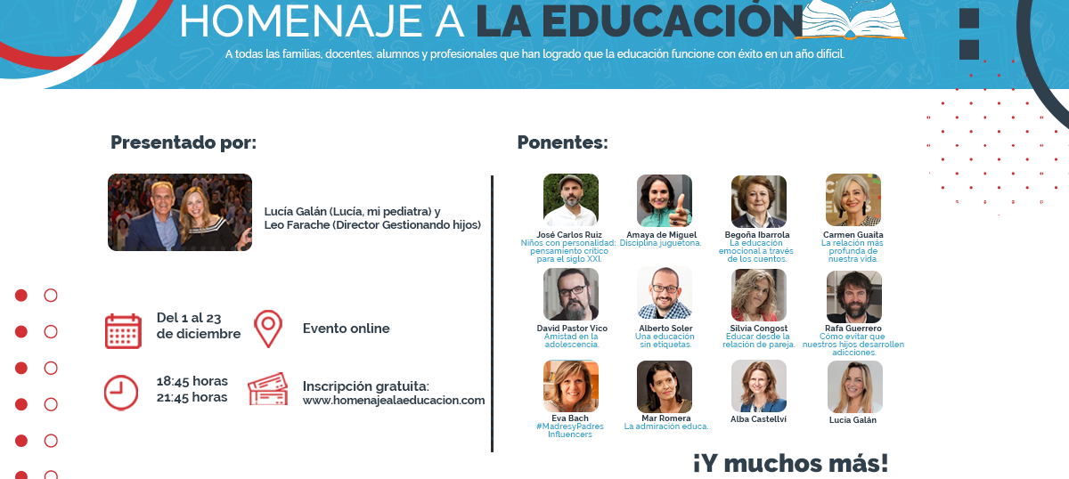 Cartel de evento Homenaje a la Educación.