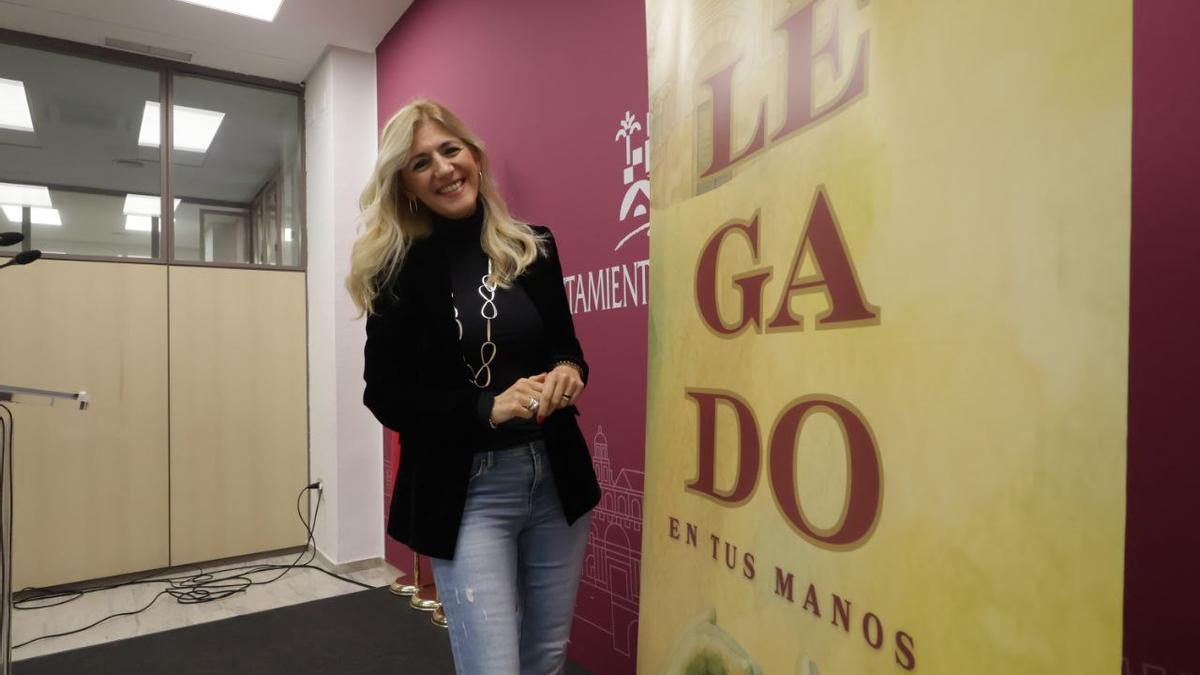 La delegada de Centro Histórico, Lourdes Morales, en el Ayuntamiento.