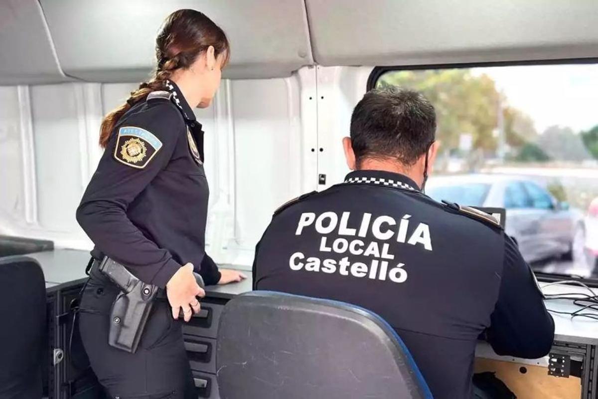 Control policial de la Policía Local de Castelló.