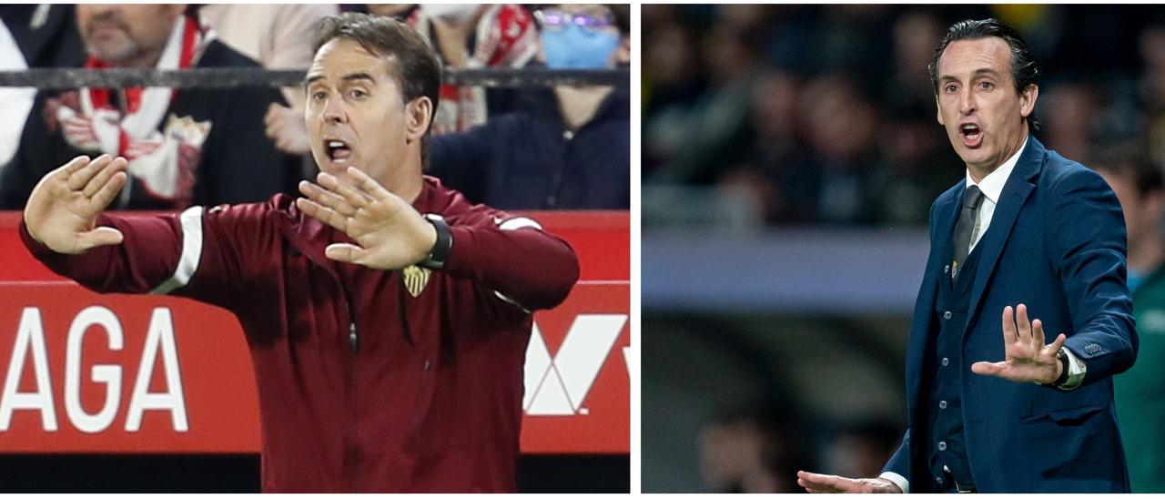 Julen Lopetegui, al igual que lo es el 'groguet' Unai Emery, es un entrenador activo y gesticulante en los partidos.