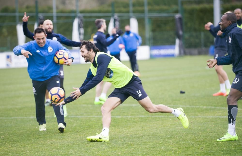 La plantilla continúa preparadno el decisivo partido del sábado en Butarque con la obligación de sumar puntos.