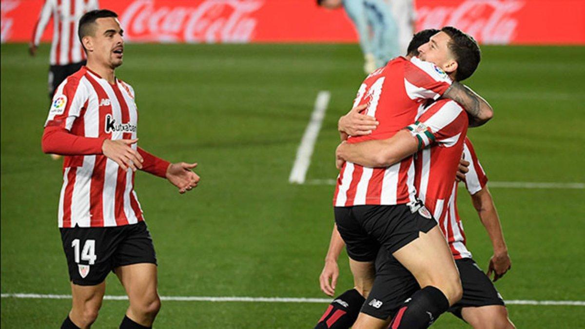 Jugadores del Athletic celebrando un gol