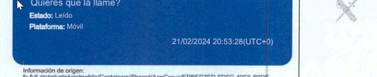 Pantallazo de conversación entre Pardo de Vera y José Luis Ábalos