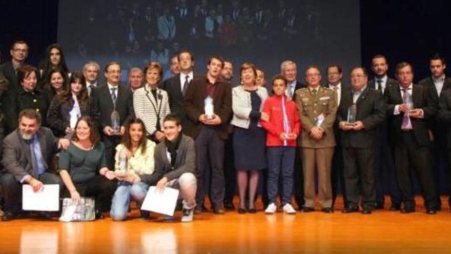Los premiados en el año 2013, la última vez que se efectuó la gala.