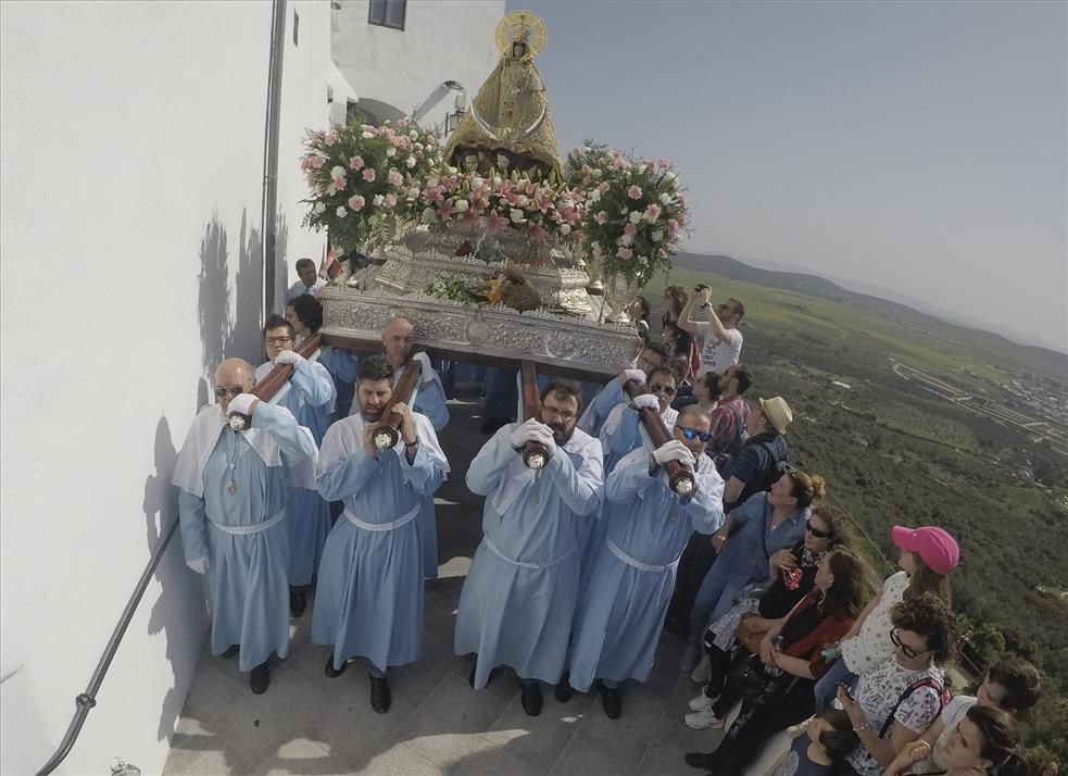 Bajada de la patrona de Cáceres a la ciudad