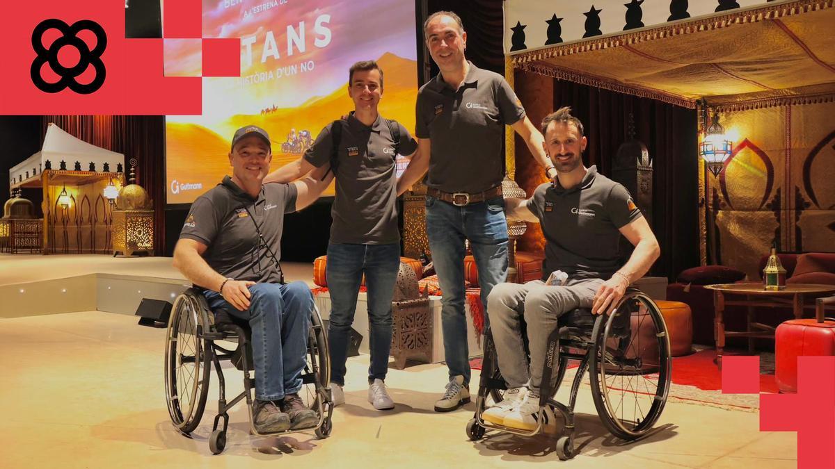 Iñaki Mujika, Pablo Montoia, José Antonio Bugarín ‘Buga’ y Cristian Casals en la presentación del documental en Barcelona.