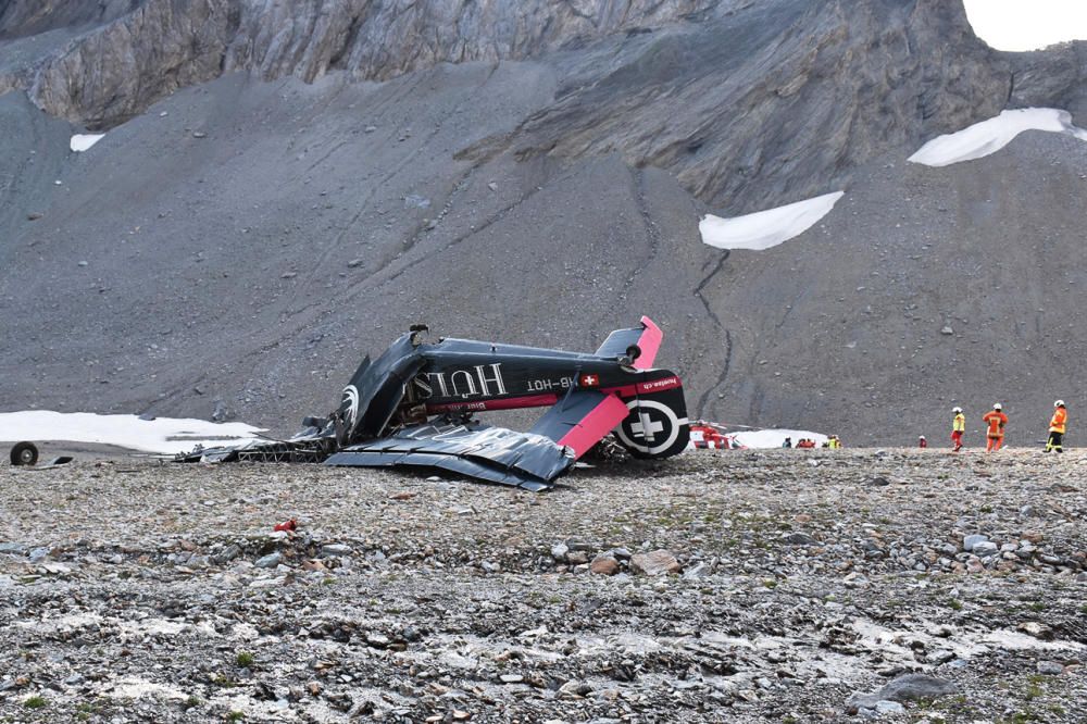 El accidente de avión en Suiza, en imágenes