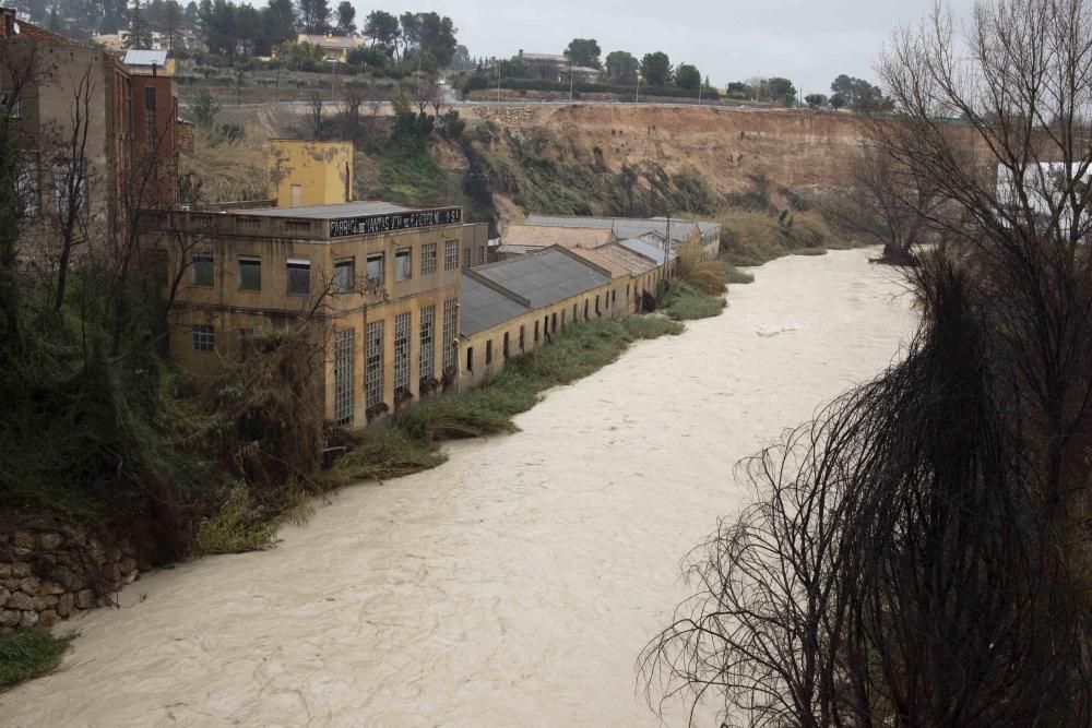 Segundo día del  Temporal Gloria en la Vall d'Albaida, la Costera y la Canal de Navarrés