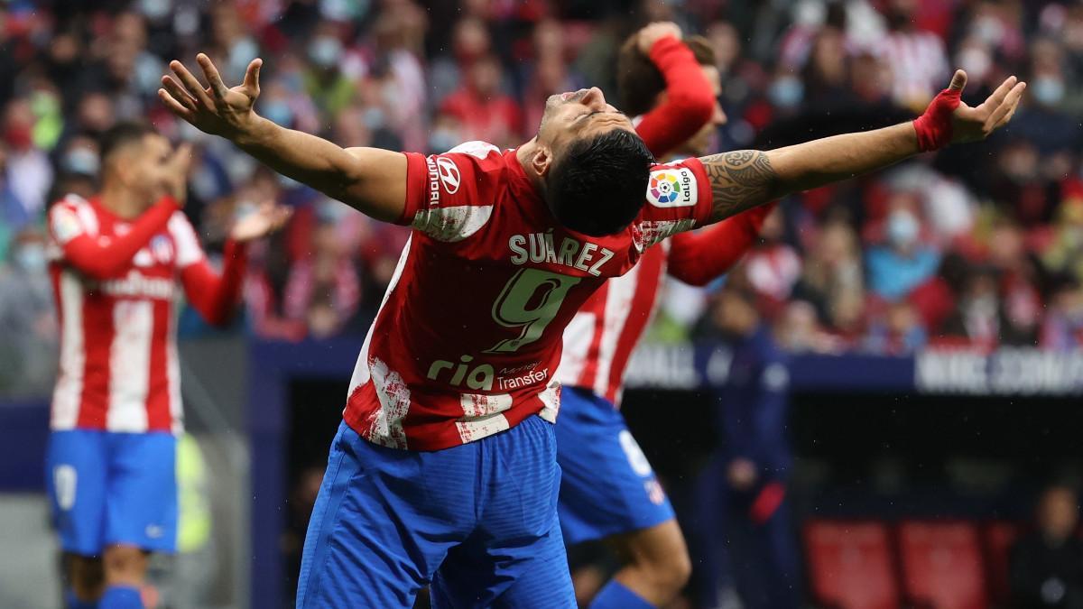 Luís Suárez, durante un partido con el Atlético