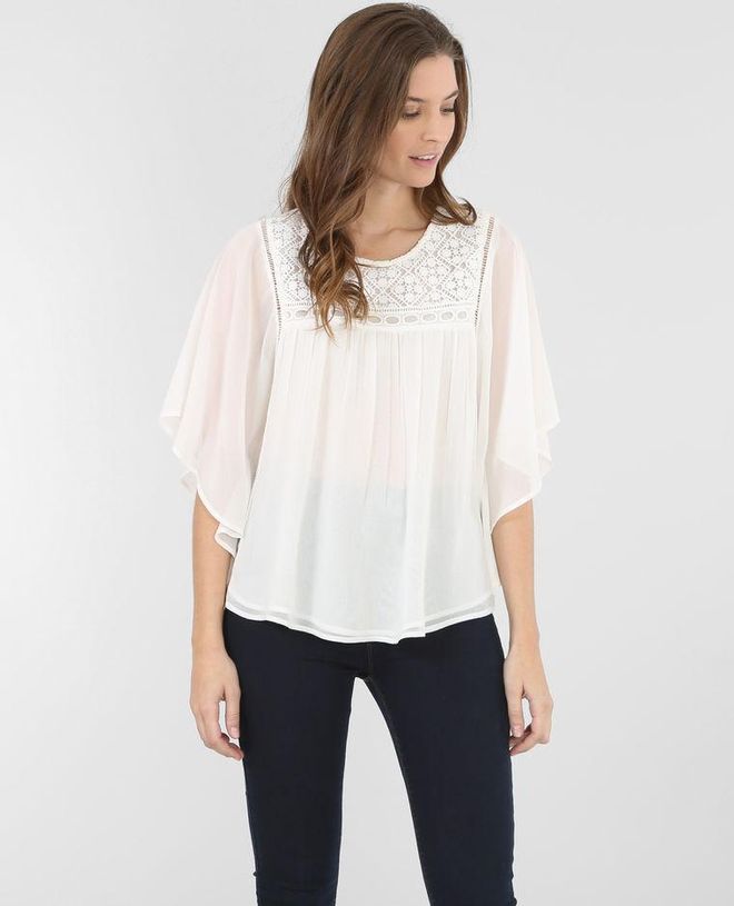 Compras en las rebajas Mid Season: blusa macramé